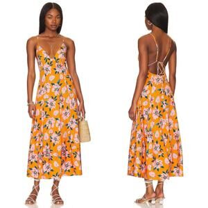 Free People Finer Things Floral Maxi Dress In Sunshine Combo